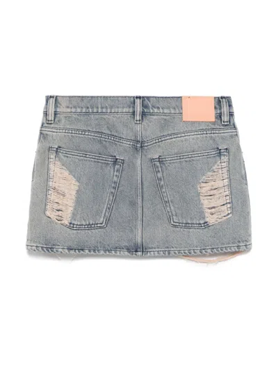 Acne Studios Women's Denim Mini Skirt In Blue