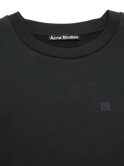 Acne Studios Women Logo Cotton Sweatshirt In Black