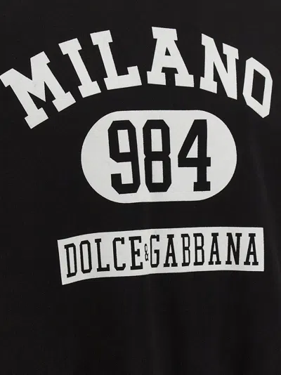 Dolce & Gabbana Hooded Sweatshirt In Jersey With Print
