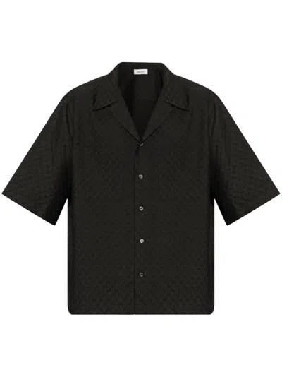 Alexander Mcqueen Black Cross-bar Chain Shirt In Black