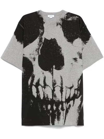 Alexander Mcqueen Mcqueen 'skull' T-shirt In Gray