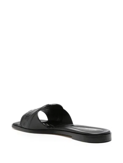 Alexander Mcqueen Alexander Mc Queen Seal Leather Flat Sandals In Multi