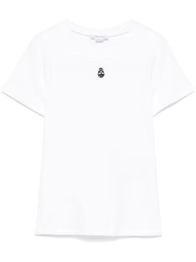 Alexander Mcqueen Skull Embroidery Slim Fit T-shirt In White