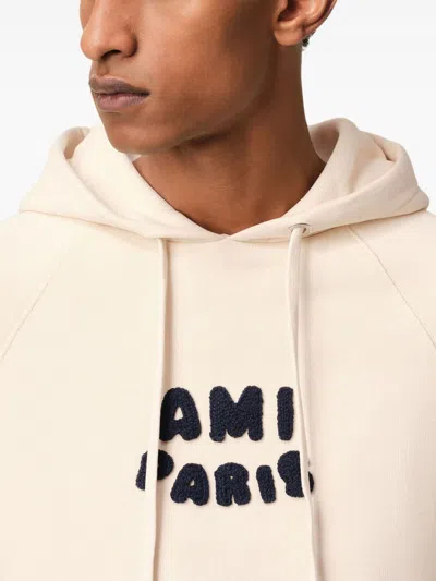 Ami Alexandre Mattiussi Cropped Cotton Hoodie With Raglan Sleeves In Multi