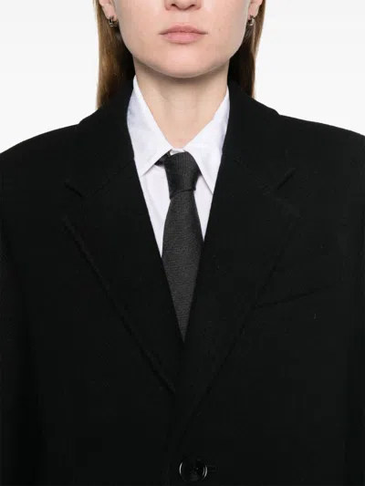 Ami Alexandre Mattiussi Ami Paris Black Single-breasted Jacket In Wool Women