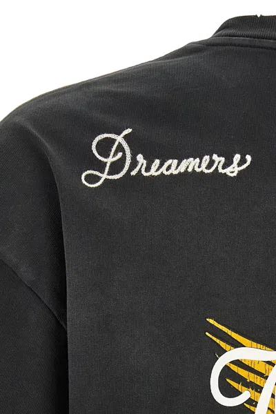 Amiri Eagle Crewneck T-shirt Embroidery In Black