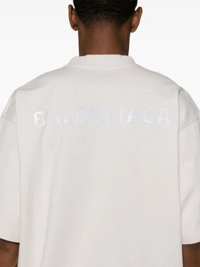 Balenciaga Men Cotton T-shirt In Multi