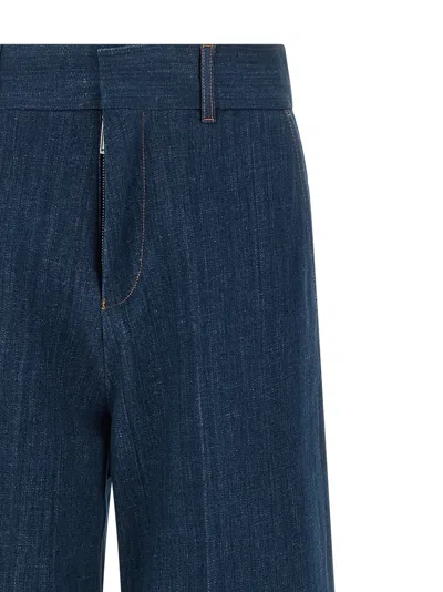 Dsquared2 Wide Leg Jeans Belt Loops In Blue