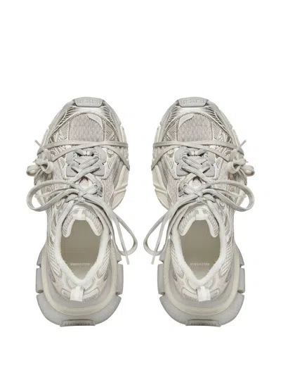 Balenciaga Multicolor Mesh And Rubber 3xl Sneakers In Silver