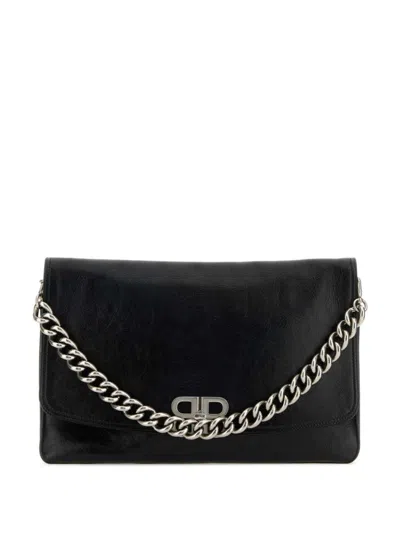 Balenciaga Calf Leather Smooth Grain Adjustable Handbag In Black