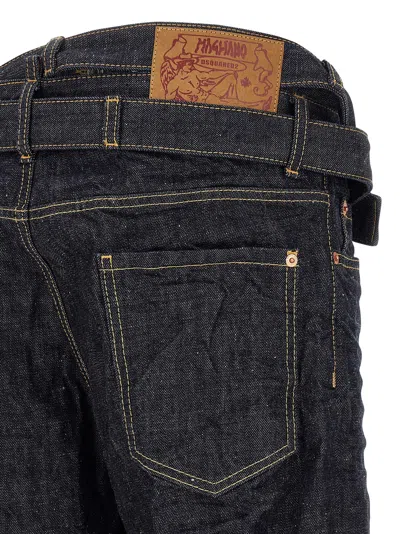 Dsquared2 Dsquared Blue Denim Dsquared X Magliano Butch Jeans In Black