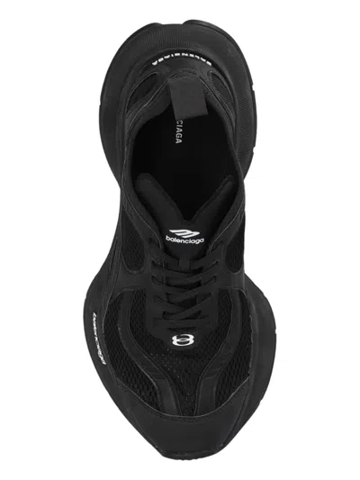 Balenciaga Gucci Fabric Ballet Flats With Logo In Black