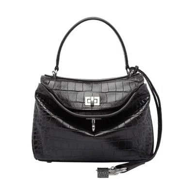 Balenciaga Brown Leather Mini Rodeo Handbag In Brown