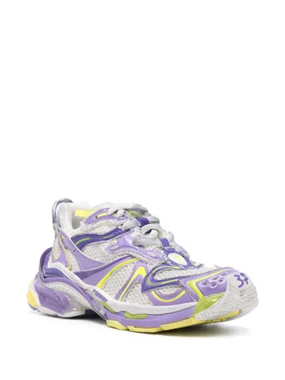 Balenciaga Runner 2 Lilac Yellow Polyurethane Sneakers In Purple