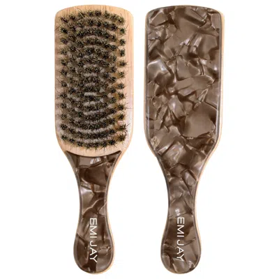 Emi Jay Mini Boar Bristle Smoothing Hair Brush In Toasted Sugar In Brown