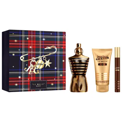 Jean Paul Gaultier Le Male Elixir Eau De Parfum 3 Piece Gift Set In Multi