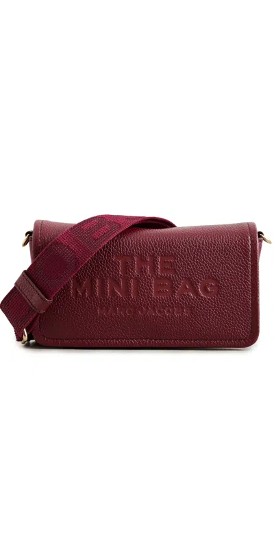 Marc Jacobs Mini Leather Shoulder Bag With Adjustable Strap In Red