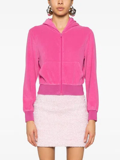 Balenciaga Small Fit Zip-up Hoodie In Pink