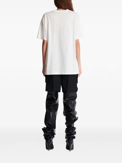 Balmain Short-sleeved T-shirt With Leopard Print In Multi