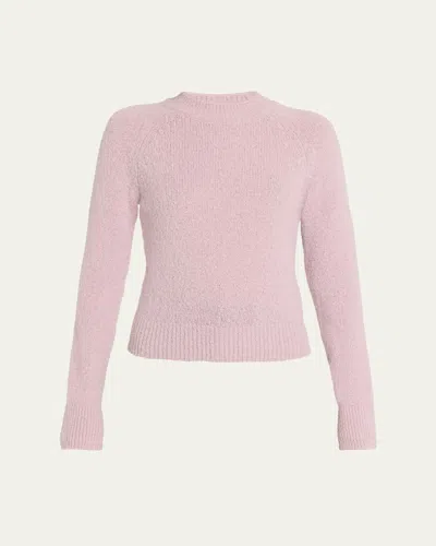 Dries Van Noten Texas Mock-neck Alpaca Sweater In Pink