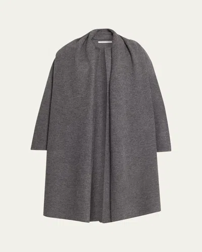 6397 Wool Cloak Sweater Coat In Gray