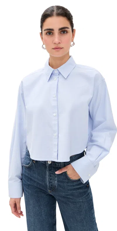 Citizen Of Humanity Ana Cropped Shirt Blue In Blue