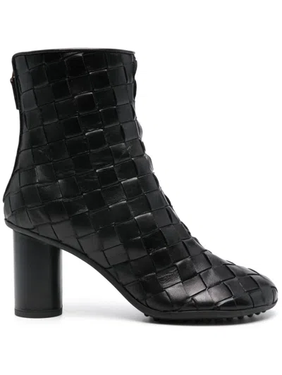 Bottega Veneta Ankle Boot Mini Lido Weave Nappa In Black