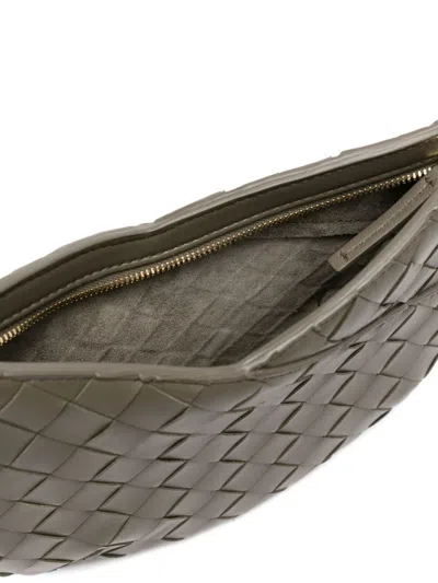 Bottega Veneta Women Solstice Baby Leather Shoulder Bag In Gray