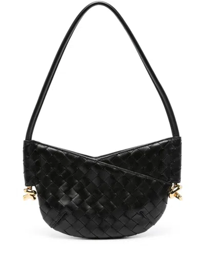 Bottega Veneta Women Black Nappa Leather Mini Solstice Shoulder Bag