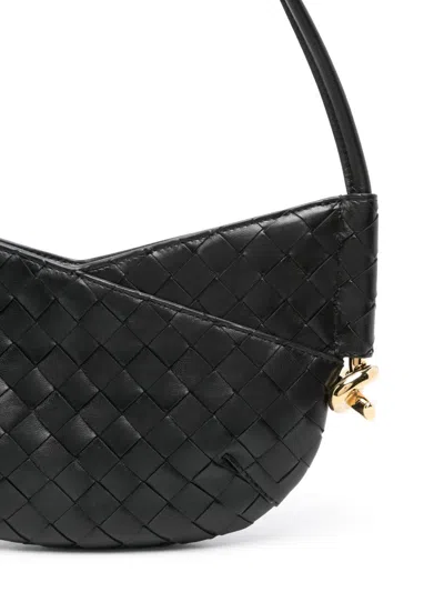 Bottega Veneta Women Black Nappa Leather Mini Solstice Shoulder Bag