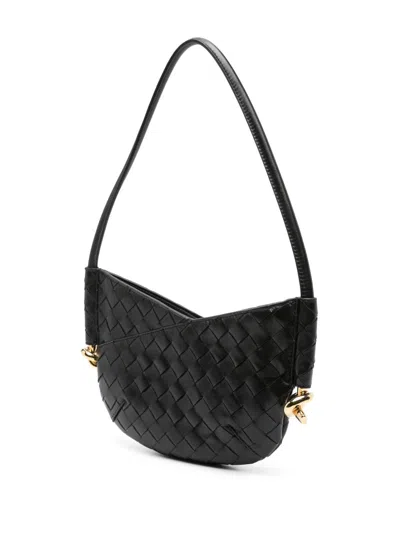 Bottega Veneta Women Black Nappa Leather Mini Solstice Shoulder Bag