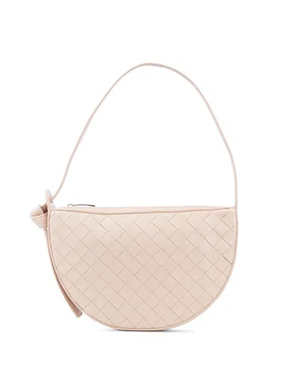 Bottega Veneta Women Sunrise Mini Leather Shoulder Bag In Pink