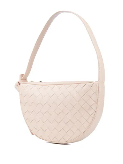 Bottega Veneta Women Sunrise Mini Leather Shoulder Bag In Pink