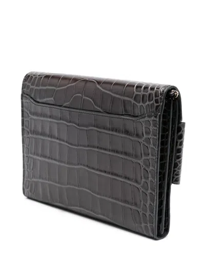 Boyy Women Buckle Travel Case Croco Embossed Leather Clutch Bag In Multi