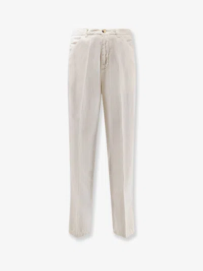 Brunello Cucinelli Men Corduroy Trousers In Neutral