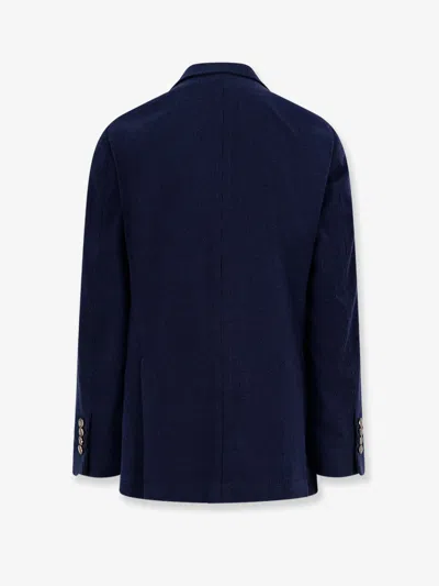 Brunello Cucinelli Men Deconstructed One-and-a-half-breasted Corduroy Blazer In Brown