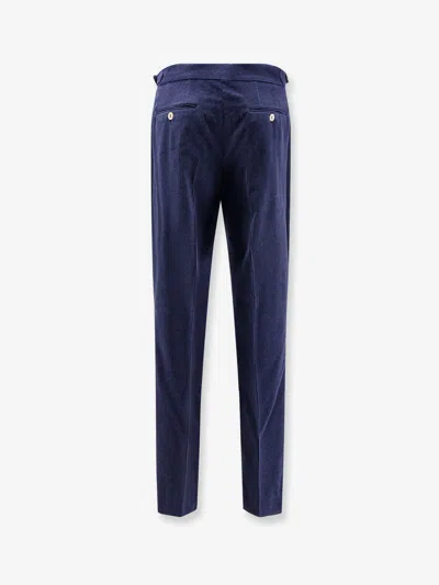 Brunello Cucinelli Pleated-front Tailored Trousers In Blue