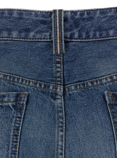 Brunello Cucinelli Blue Jeans With Logo Patch On The Rear And Monil Detail On The Loop In Denim Woman In Blue