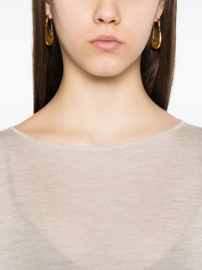 Brunello Cucinelli Boat-neck Cashmere-silk Lightweight Sweater In Multi