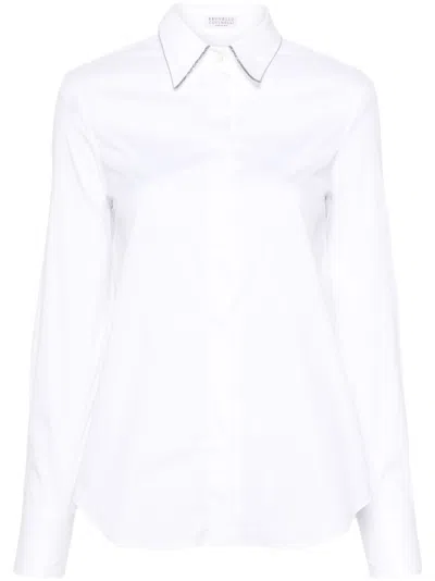 Brunello Cucinelli Cotton Shirt In White