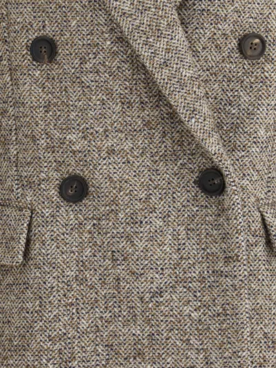 Brunello Cucinelli Wool Jacket In Brown