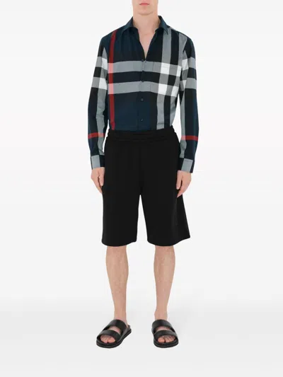 Burberry Summerton Shirt In Blue