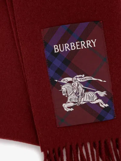 Burberry Cashmere Scarf With Check Pattern And Fringes In Brown
