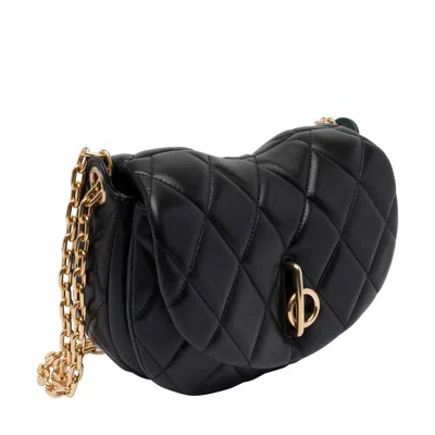Burberry Medium Rocking Soft Quilted Shoulder Bag In Black