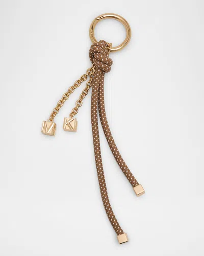 Michael Michael Kors Speckled Cord & Logo Bead Bag Charm In Multi