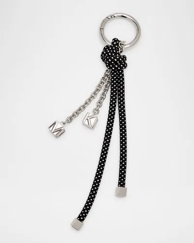 Michael Michael Kors Speckled Cord & Logo Bead Bag Charm In Multi