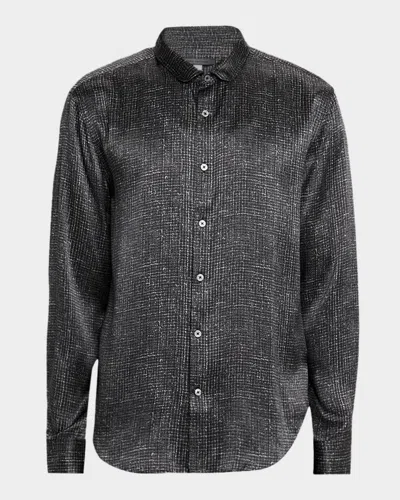 John Varvatos Men's Orchard Slim-fit Printed Silk Sport Shirt In Multi