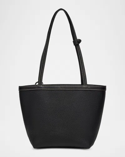 The Row Park Medium Topstitched Tote Bag In Pebbled Leather In Multi