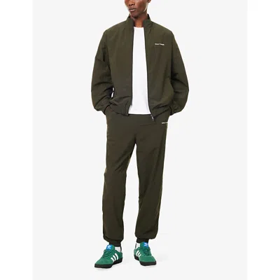 Daily Paper Mens Rosin Green Eward Crinkle Shell Tracksuit Bottoms Xl In Green