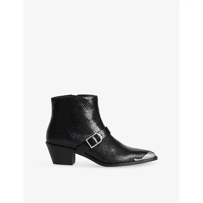 Zadig & Voltaire Tylow Wild Mirror Buckled Cowboy Boots In Multi